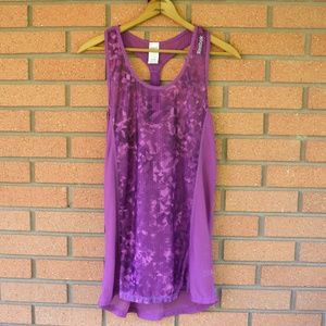 3/$20 Reebok- Purple Mesh Racerback Tank